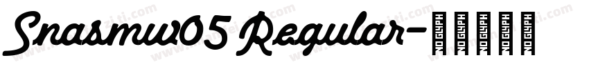 Snasmw05 Regular字体转换